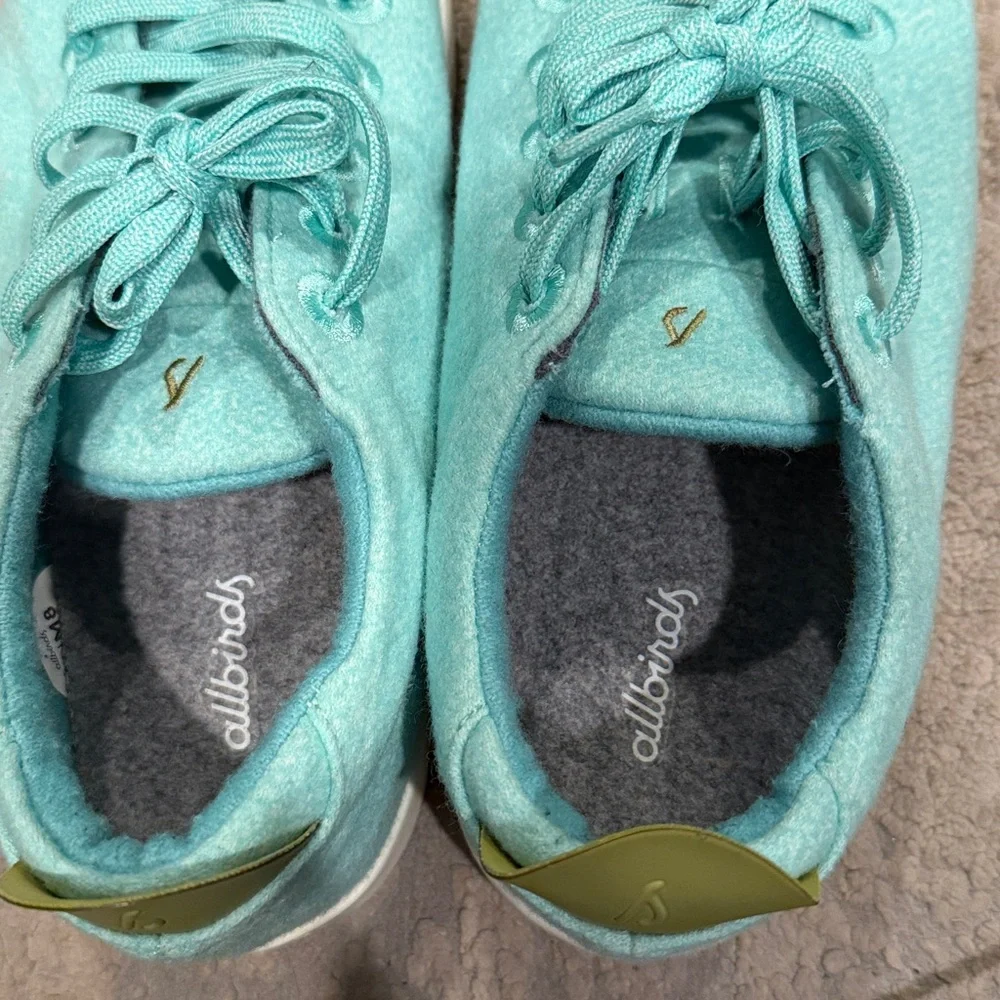 Allbirds Wool Piper Buoyant Mint Blizzard Fashion Sneaker Size8 women’s size 9.5